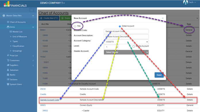 Create New Account Interface