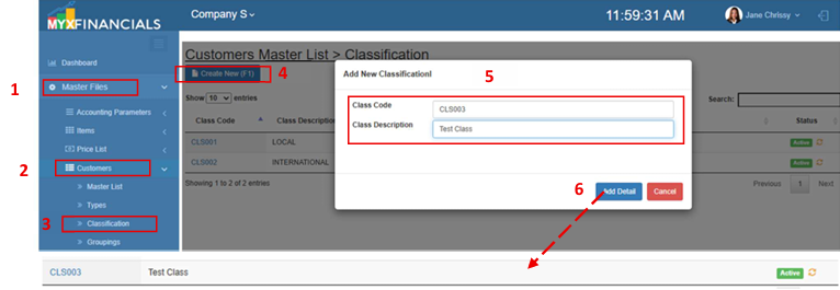 Navigating to CustomerType