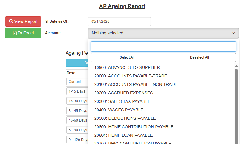 Sales Order Report Filter