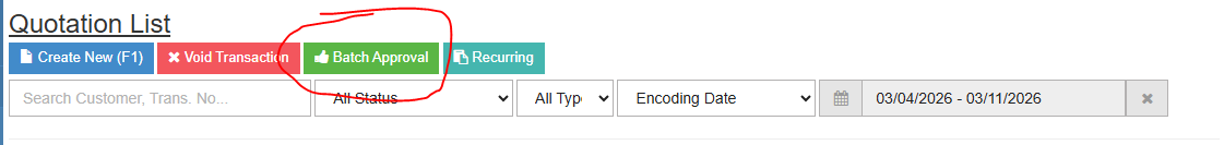 Navigating to Quotation