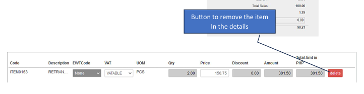 Navigating to Sales Invoice