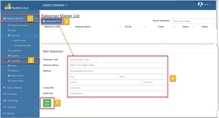Navigating to Taxtype