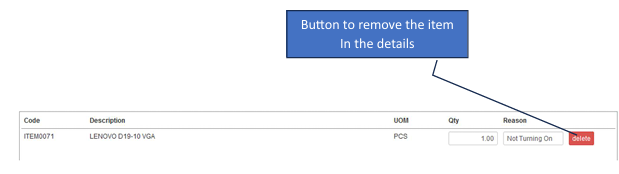 Navigating to Sales Return