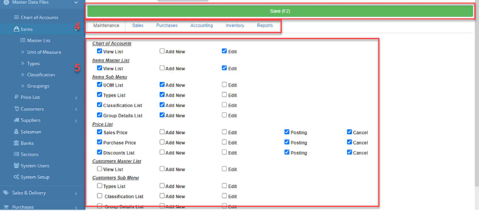 Navigating to System User